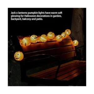 Guirnalda de luces de calabaza 10 unidades de luces de_7