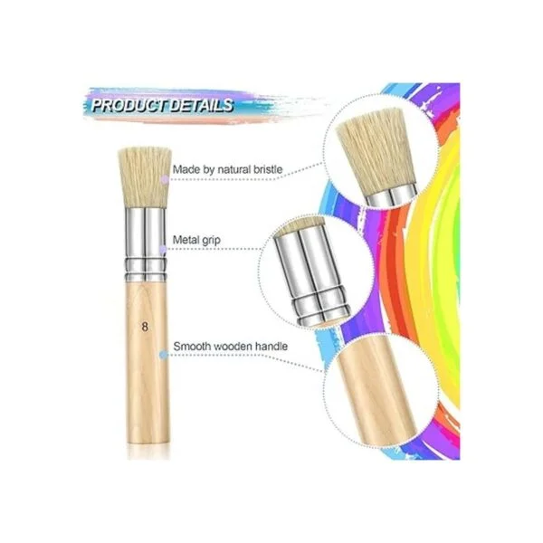 Pinceles de madera para plantilla natural pinceles mango_3