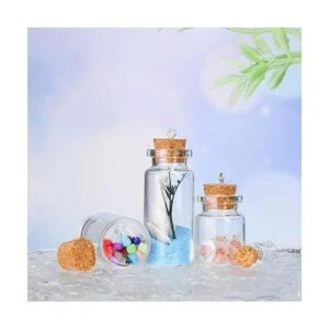 Sherli 45 mini botellas de vidrio con 50 tornillos para_5