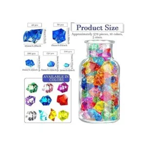 570 piezas de cristales falsos de combinación de varios_2