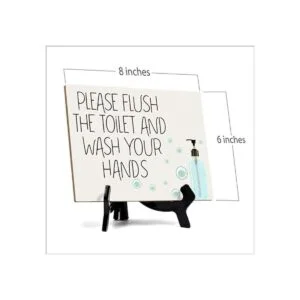 Signs ByLITA Please Flush The Toilet and Wash Your Hands_3