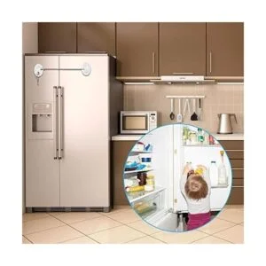 Paquete de 4 cerraduras de puerta de refrigerador con_6