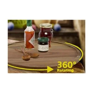 Organizador Lazy Susan de madera de acacia de 9 pulgadas_5
