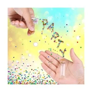 Sherli 45 mini botellas de vidrio con 50 tornillos para_4