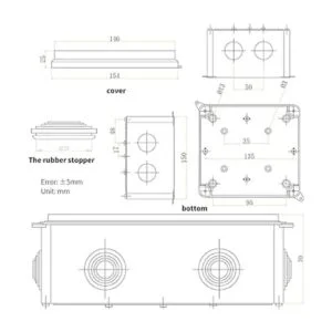 MAKERELE IP65 Caja de conexiones eléctrica impermeable a_2