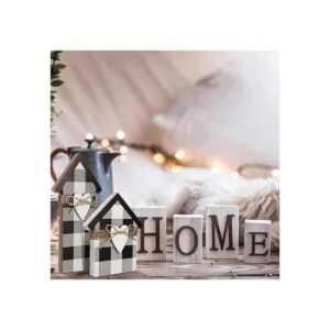 Jetec Letrero de madera con forma de casa de búfalo de 2_5