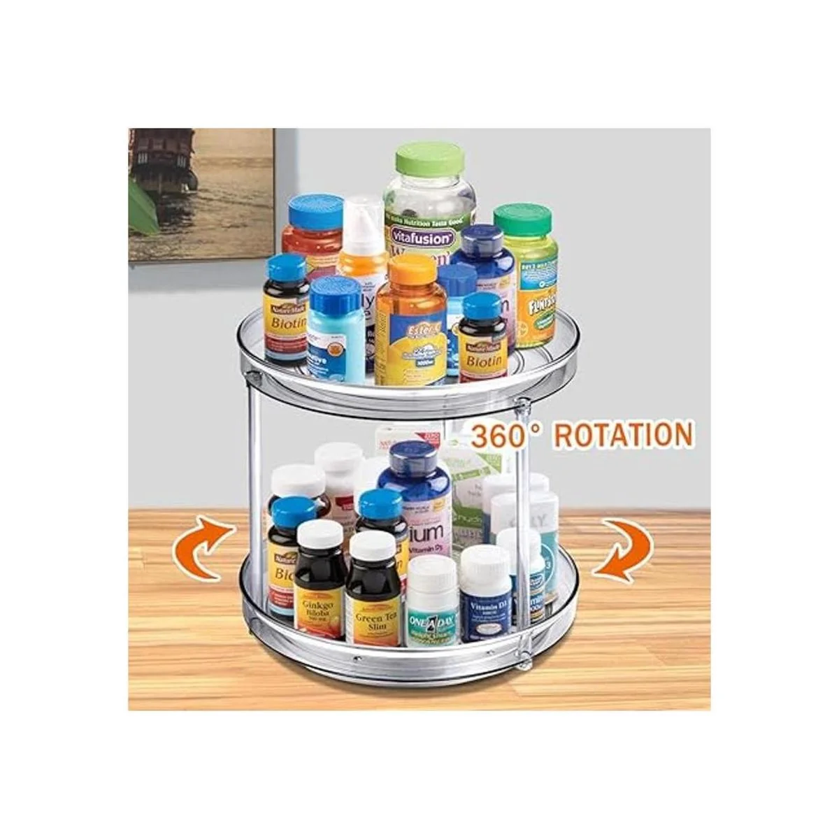 Lazy Susan Contenedor de almacenamiento de alimentos para_7