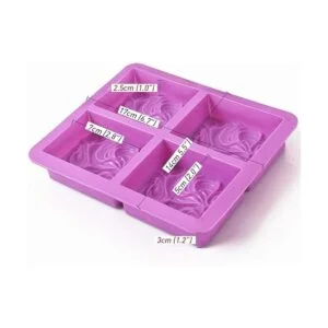 Newk Moldes de jabón de silicona 2 paquetes de 4_2