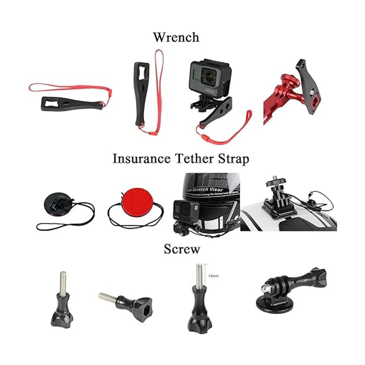 Kit de accesorios de cámara de acción universal para GoPro_5