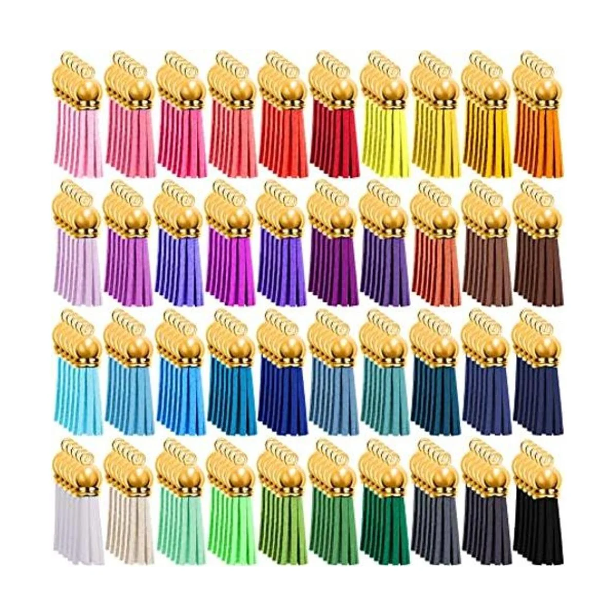 Duufin 200 piezas de llaveros con borlas de cuero a granel_1