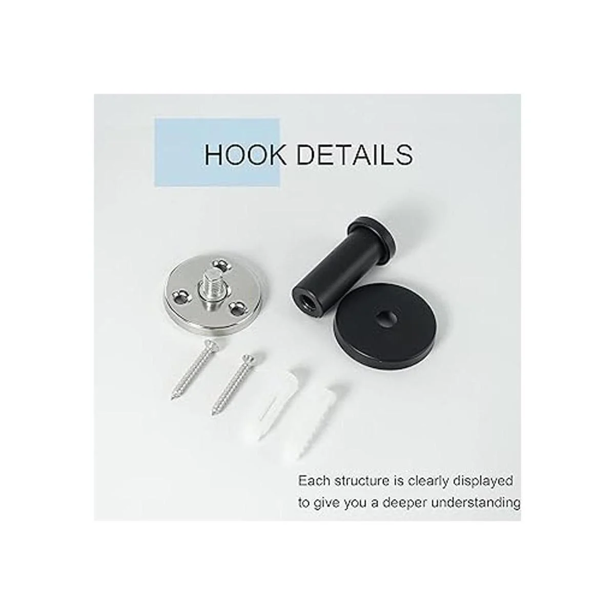 Vanloory Ganchos para toallas de baño paquete de 6_4