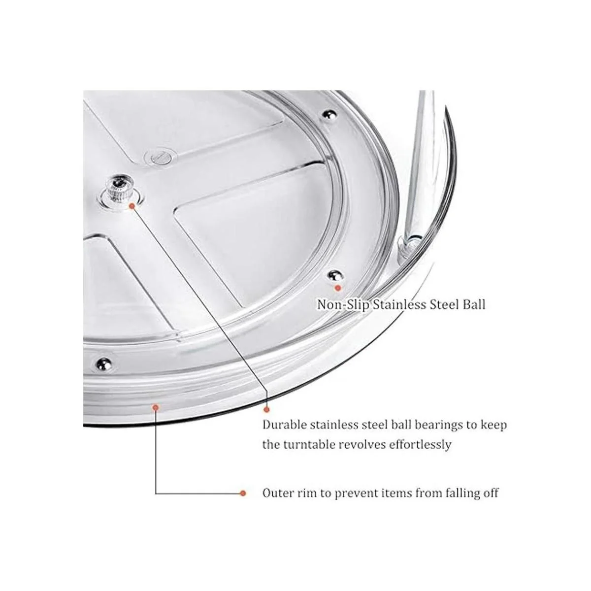 Lazy Susan Contenedor de almacenamiento de alimentos para_2