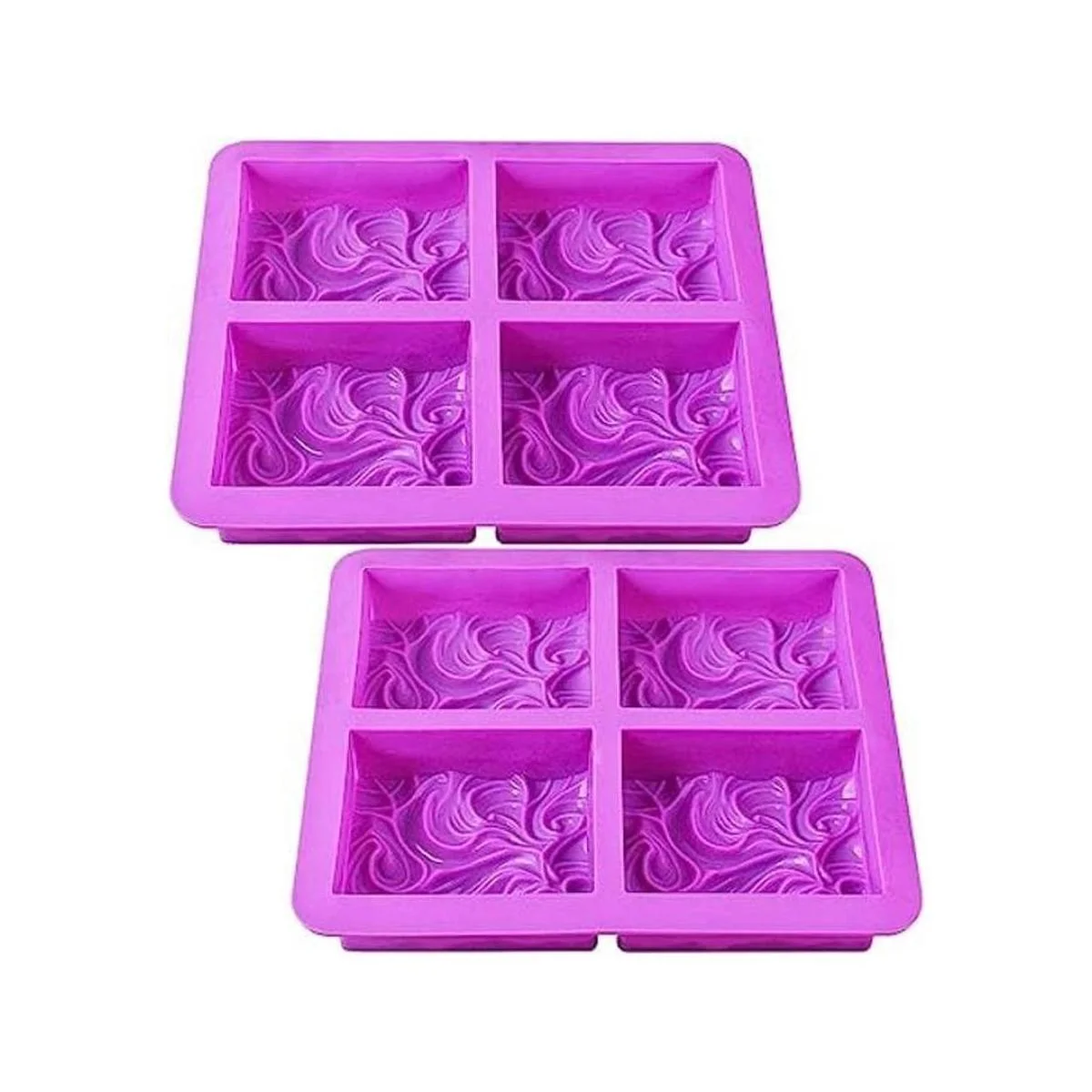 Newk Moldes de jabón de silicona 2 paquetes de 4_1