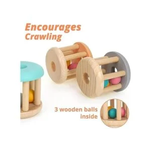DUCKBOXX XX Rodillos de sonajero de madera para bebés de 0_3
