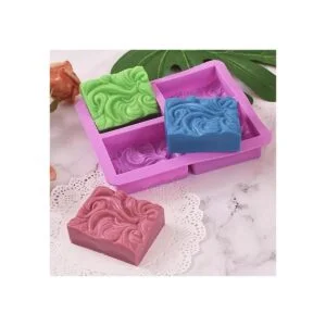 Newk Moldes de jabón de silicona 2 paquetes de 4_4