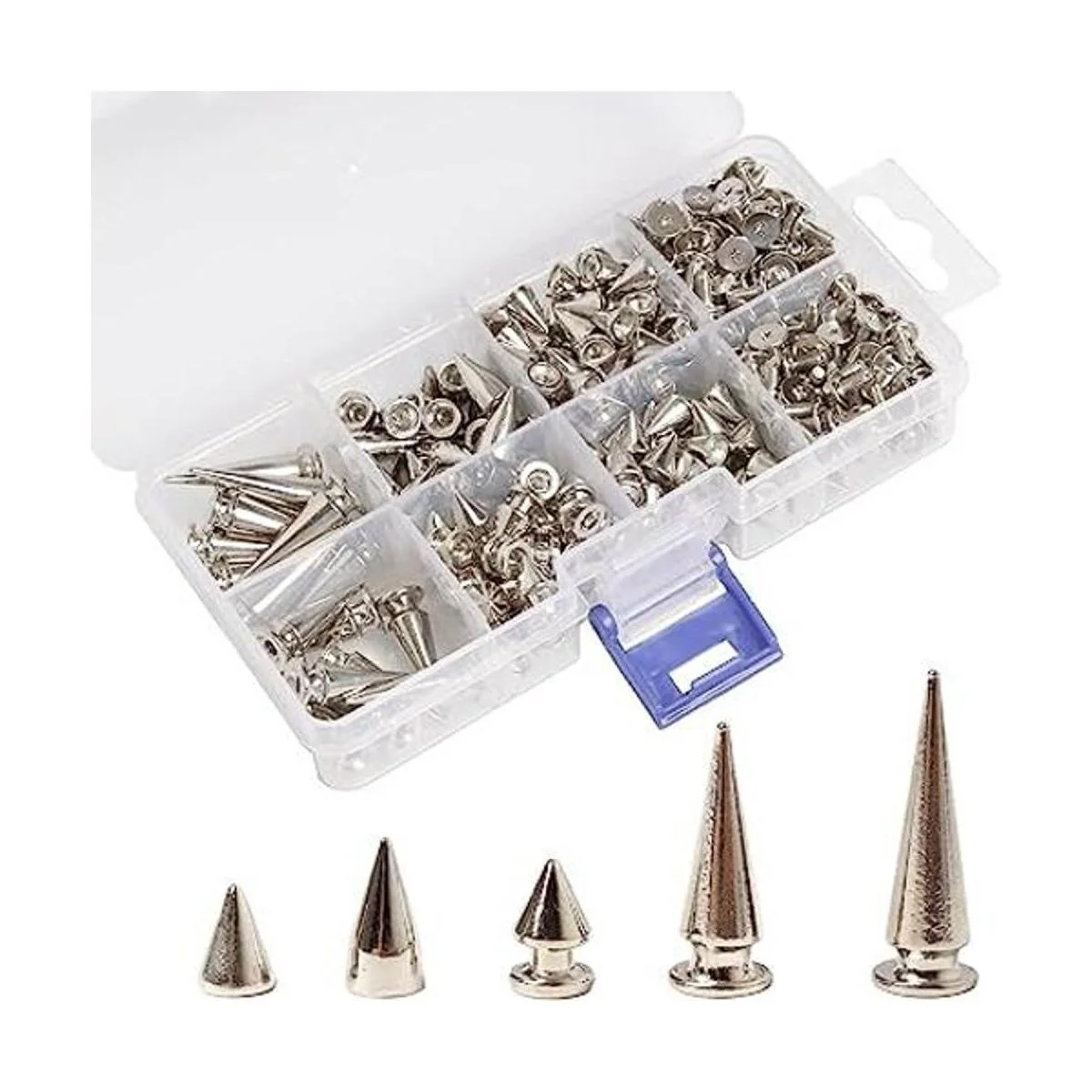 HAPY SHOP 200 juegos de picos de cono y tachuelas_1