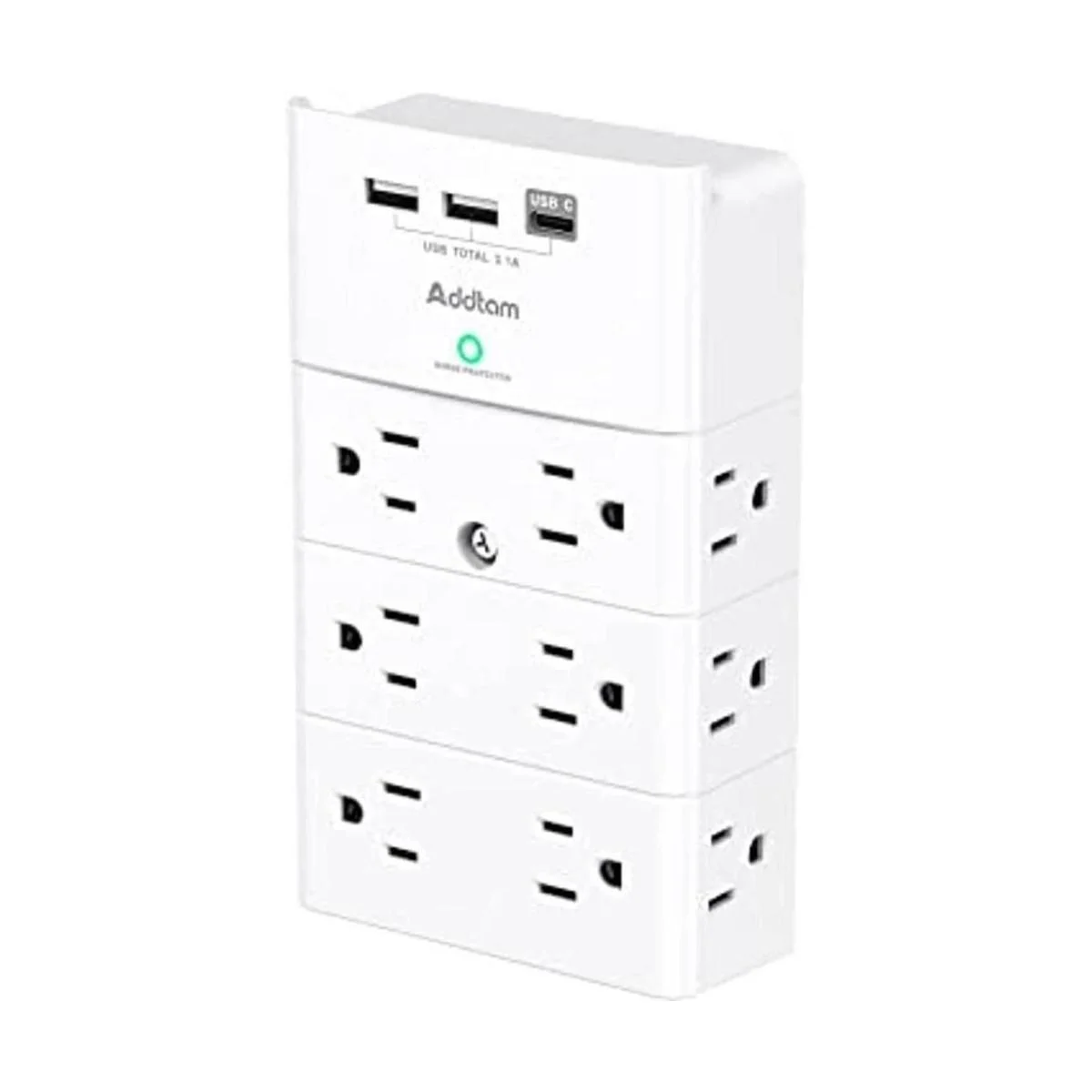 Addtam Toma de corriente múltiple para montaje de pared_1