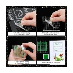 Juego de 32 sellos transparentes para diario incluye 18_4