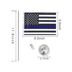 ZXvZYT Paquete de 2 banderas de mesa de policía de Estados_2