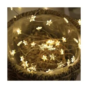 Guirnalda de luces de estrella de 40 luces LED decorativas_4