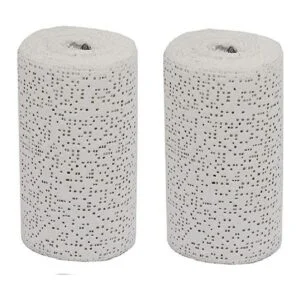 Rollos de vendajes de gasa de tela de yeso blanco para_1