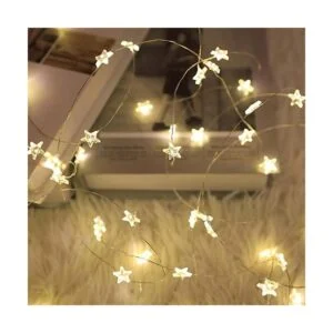 Guirnalda de luces de estrella de 40 luces LED decorativas_5