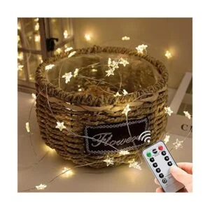 Guirnalda de luces de estrella de 40 luces LED decorativas_3