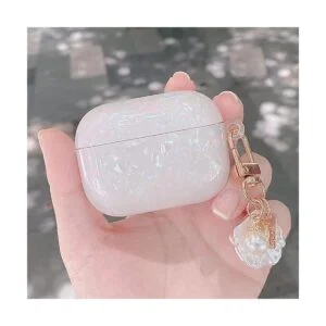 Funda de lujo para AirPods 3 con llavero de perlas con_2