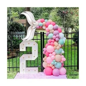 Globos grandes de cola de sirena plateados paquete de 6_6