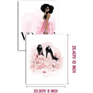 Arte de pared afroamericano de niña negra lienzo de_7