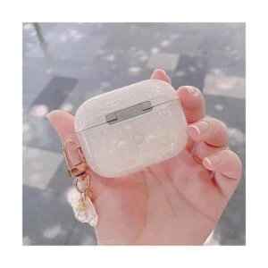 Funda de lujo para AirPods 3 con llavero de perlas con_3