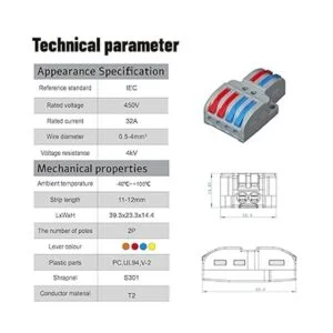 Koverflame Conectores de tuerca de alambre de palanca_2