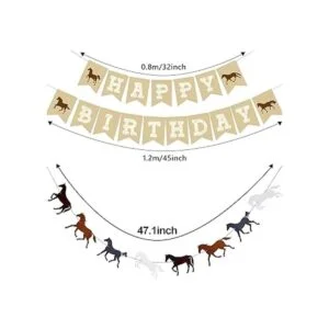 Banner de cumpleaños de caballos decoraciones de fiesta_2