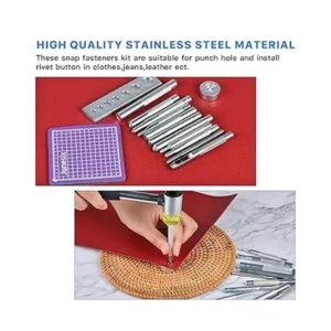 Worldity Juego de remaches de 14 piezas kit de punzón de_4