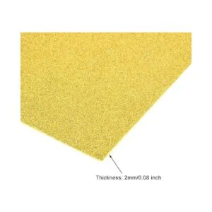 uxcell Hojas de espuma EVA con purpurina en tono dorado de_3