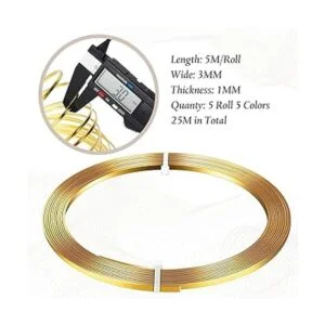 Hotop 5 rollos de alambre plano de aluminio anodizado_2