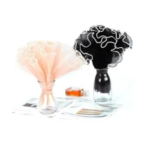 Ramo de papel de malla de envoltura de flores frescas_5