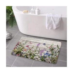 Alfombra de baño floral alfombra de baño de flores de_2