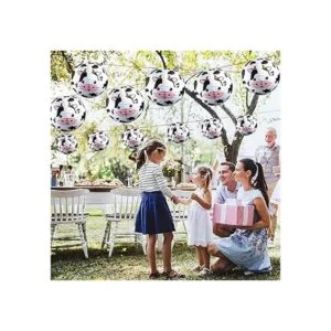 6 piezas de decoración de fiesta de vaca faroles de papel_6