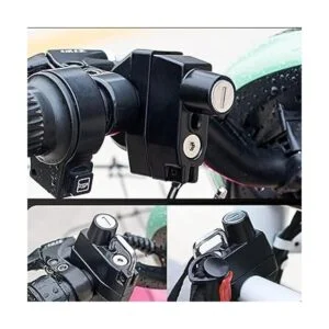 Cerradura de casco de motocicleta antirrobo bloqueo de_5