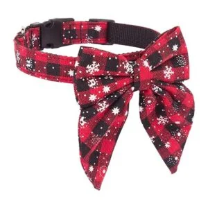 ADOGGYGO Collar de Navidad para perro con lazo collar de_2