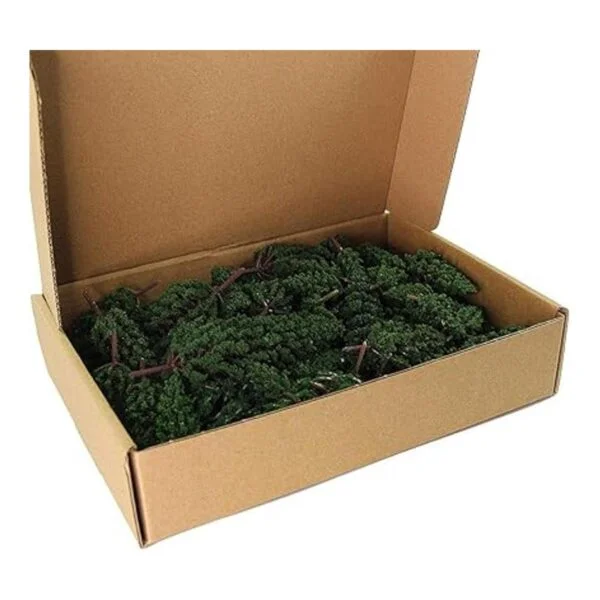 52pcs Modelo Pinos Verdes Pines De Plástico Para Bosque HO_7