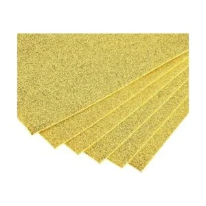 uxcell Hojas de espuma EVA con purpurina en tono dorado de_5