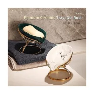 Dobbyby Jabonera en forma de hoja con drenaje soporte_6