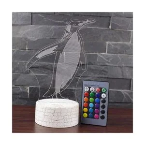 Lámpara de escritorio con ilusión 3D de pinginos para_3