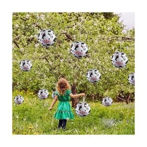 6 piezas de decoración de fiesta de vaca faroles de papel_4