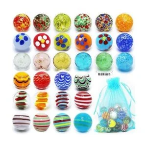 30 canicas de vidrio para niños 25 canicas coloridas y 5_2