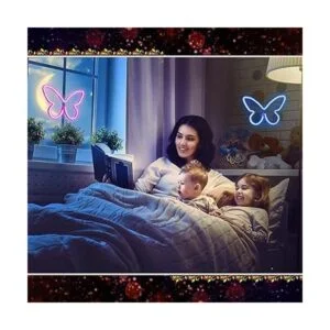 2 letreros de mariposa de neón con luces LED de mariposa_6