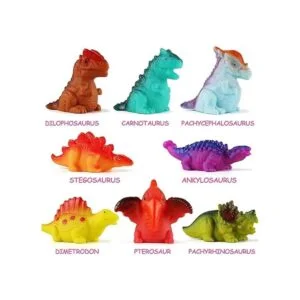 Paquete de 8 juguetes de baño de dinosaurio iluminados sin_5