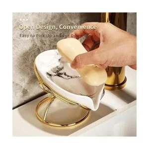 Dobbyby Jabonera en forma de hoja con drenaje soporte_5